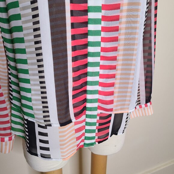 Worthington Layered Striped Blouse - Picture 7 of 7